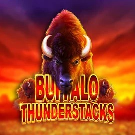 Buffalo Thunderstacks online game logo by Amatic Industries on slothubcasino.gr