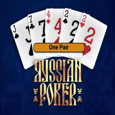 Russian Poker slot logo by OneTouch Games at SlotHub Casino